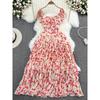 Bohemian Fashion Ruffles A- line Large Hem Long Dress