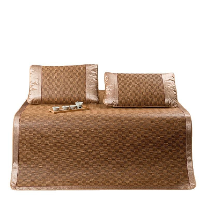 Letnia Mata Mata Rattanowa Trzyczęściowa Łóżko na Przerwę Obiadową Składana Mata do Pokoju Studenta Pogrubiona Mata Mata z Jedwabiu Lodowego Miękka Mata