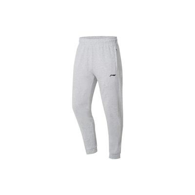 Calça Esportiva Tricotada Lisa Confortável Afunilada Masculina Calças de Baixo Flor-Cinza AKLS683-4