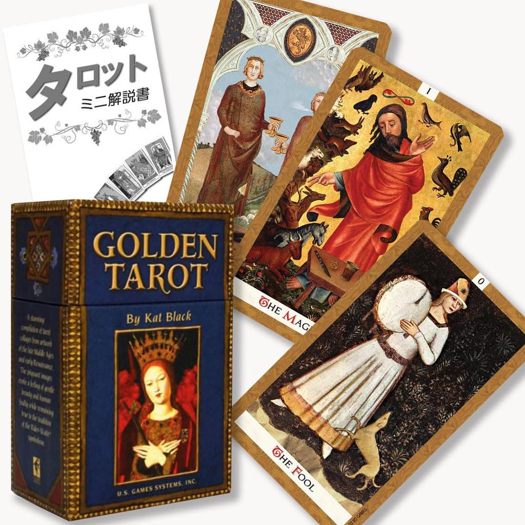 Golden Tarot Tarot Reading Japanese Instruction Manual Authentic Tarot 78 Cards Instructions, Included, Cards,