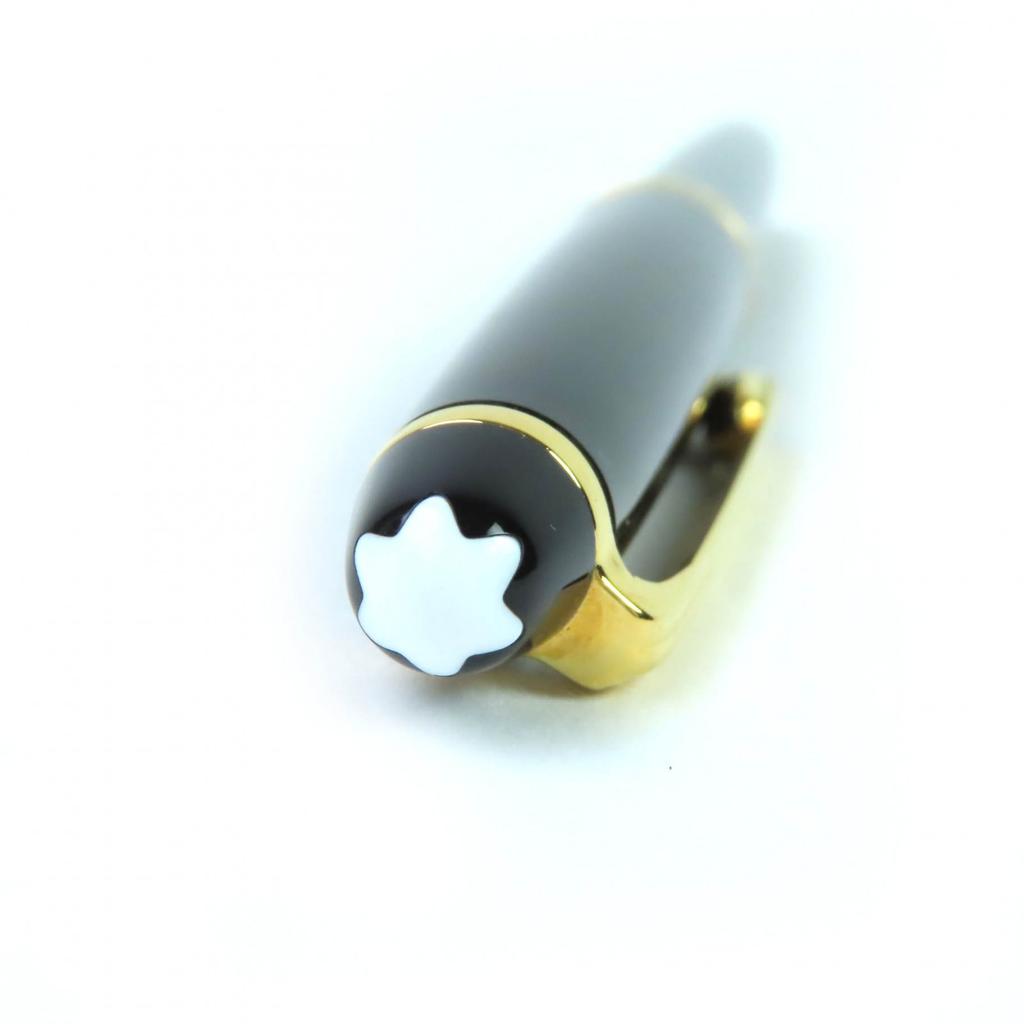 Very Good MONTBLANC fountain pen Meisterstück Classic white star Black gold 14K Used
