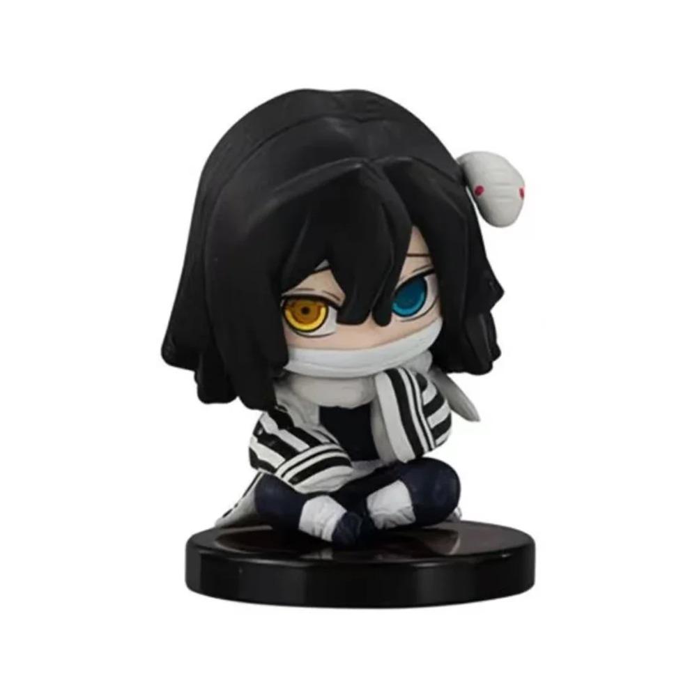 5 st Q Version Demon Slayer Sittande Spökdocka Tanjiro Nidouzi Inosuke Zenizu Leksak Figurativ PVC-modell Gåva