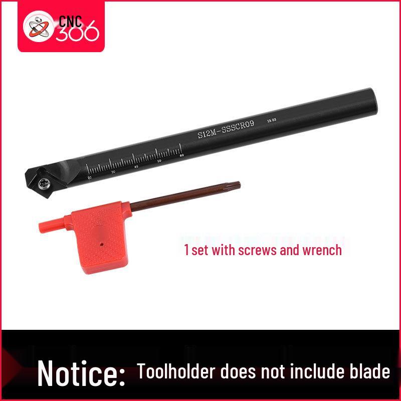 45° Screw-In CNC Lathe Tool Holder for Internal Boring - S12M/S16Q/S20R-SSSCR09
