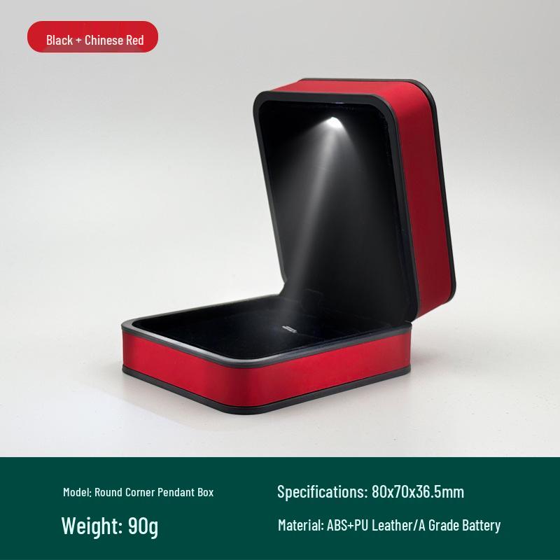 Creative LED Light Jewelry Ring Box with Illuminated Display