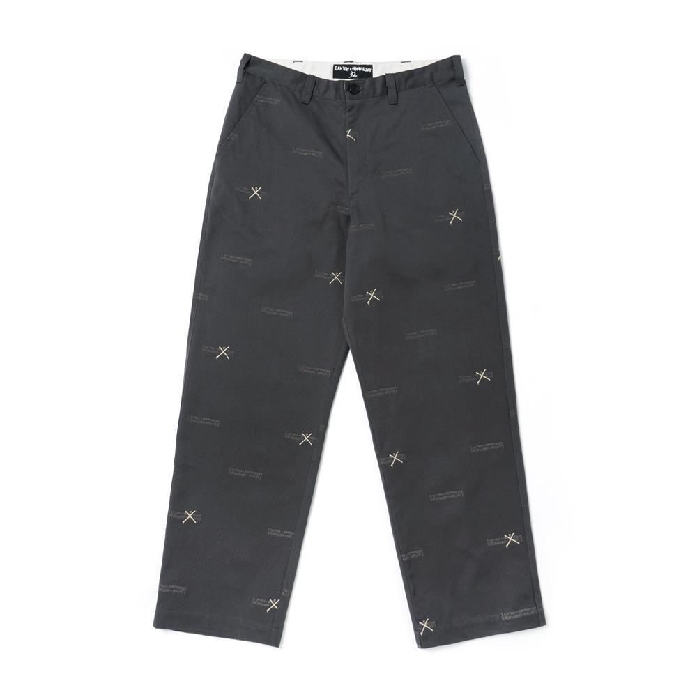 Aimnaseohyumeonbiing Logo Allover Work Pants - Charcoal
