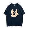 Women Pure Cotton Heavyweight Short Sleeve T-Shirt Cartoon Print Loose Lazy Tops Vintage American Casual Oversized Tees Summer Blouses