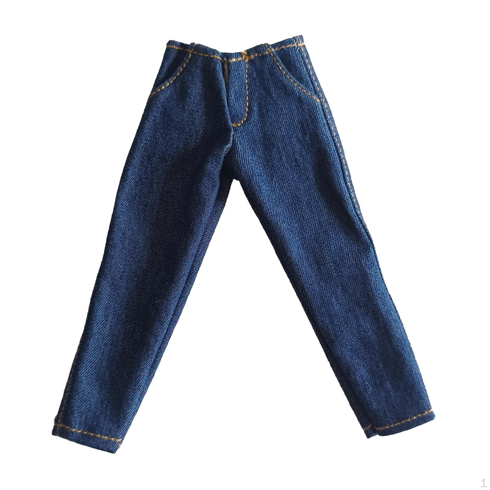 

Мини-брюки для кукол-мужчин в масштабе 1/12 синий