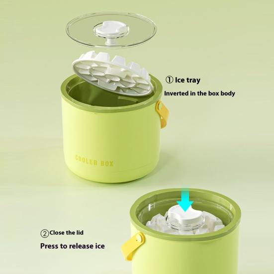 Ice Insulation Bucket Silicone Ice Mould Grid Ice Cube Trays Portable Ice Balancer Kettle Portable Ice Making Gadget