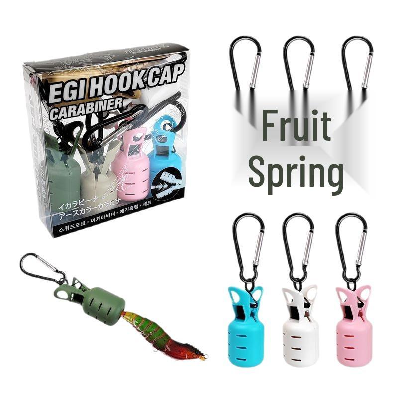 Wooden Shrimp Lure Box with Hook Protectors & Squid Needle Sleeves, Large Size, 6 Pcs/Box with Buckles