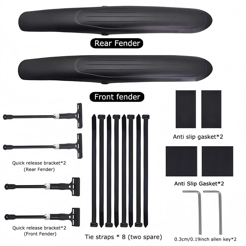 Adjustable High Toughness Mountain Bike Mudguards Wear Resistant Non Breakable 26-29Inch Bicycle Fender Cycling Accessories