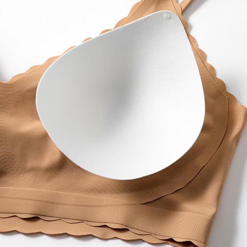 Sexy Seamless Ice Silk Bra Solid Color Ultra-thin Nude No-wire Bra Women's Sports Comfortable Underwear