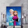 Disney Pittura con Diamanti Elsa e Anna Tema Amore Fraterno Illustrazione Carina Fai da Te Mosaico di Strass Kit Punto Croce Ricamo Regalo Decorazione Casa
