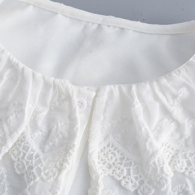 Lace Laple Shawl for Lady Girl Shawl Collar Beautiful Floral Embroidery Collar