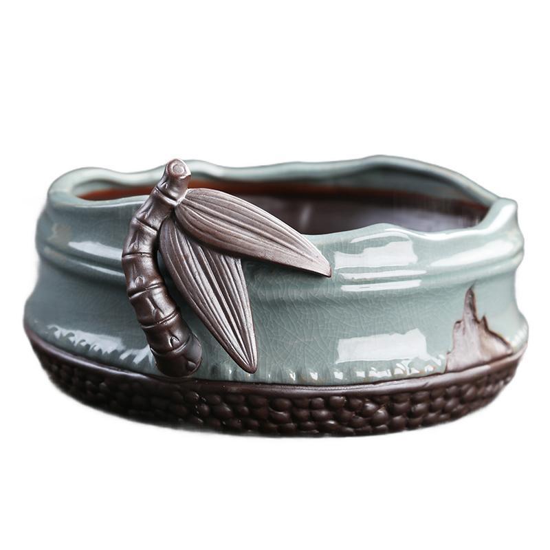 1pc Creative Ceramic Plant Pot Decorative Bamboo Flower For Orchids Large Hydroponic Flowerpot Terracotta Pots Seedlings