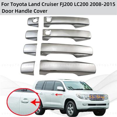 Car Carbon Door Handle Cover Protector For Toyota Land Cruiser FJ200 LC200 2008 2009 2010 2011 2012 2012 2014 2015 Paste Style