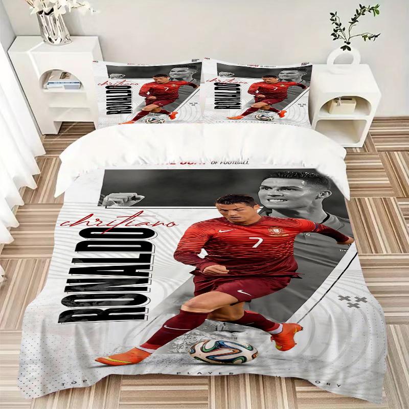 3Pcs Ronaldo'S Football Legacy Bedding Sets For All Sizes New 3D Printed Bed Cover Comforter Duvet Cover Pillowcase Bedroom Decoration