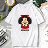 Women's T-shirt Mafalda T-shirt Women Short Sleeve Graphic Tee Female Manga Harajuku Clothes Top