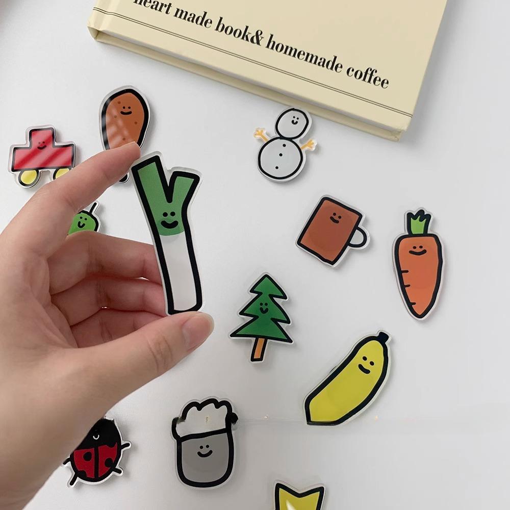 Cartoon Niedliche Gemüse-Serie Acrylmaterial Sieht gut aus Einfach zu verwenden mit magnetischen Kühlschrankmagneten