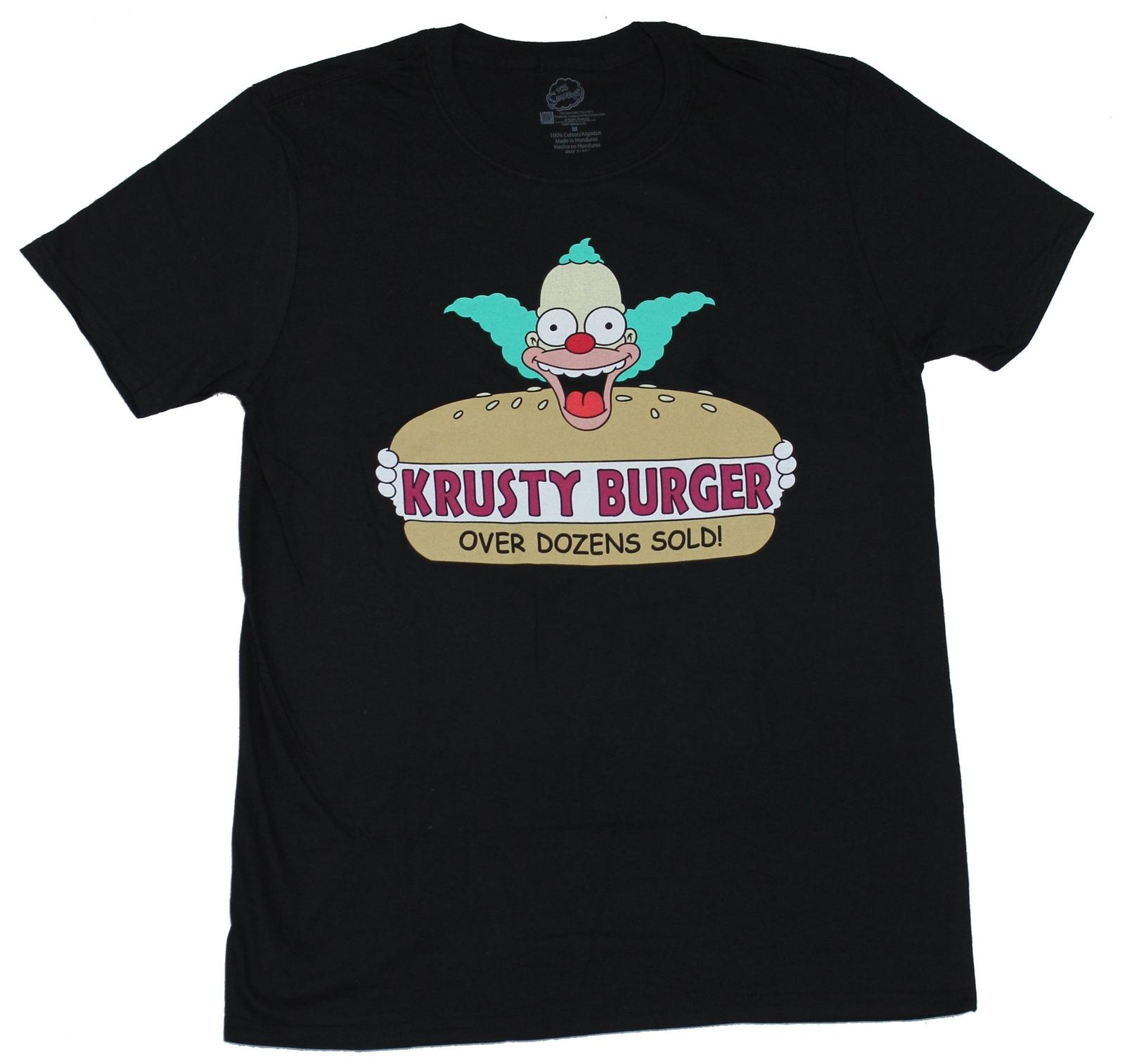 The Simpsons Adult New T-Shirt - Krusty Burger Over Dozens Sold Big Logo Pic XXL