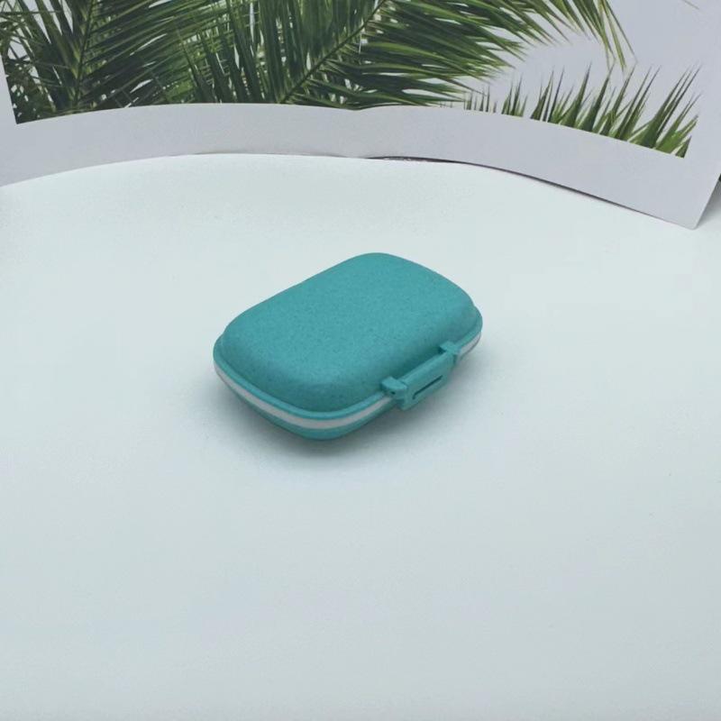 

Водонепроницаемый органайзер для таблеток из пшеничной соломы с 8 отделениями: Влагозащищенный 7-дневный еженедельный контейнер для хранения 11*8.5*3cm