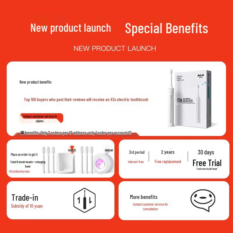 Byr I5 Smart Sonic Electric Toothbrush with Disinfection & Large Display CN Plug (adapter Included)