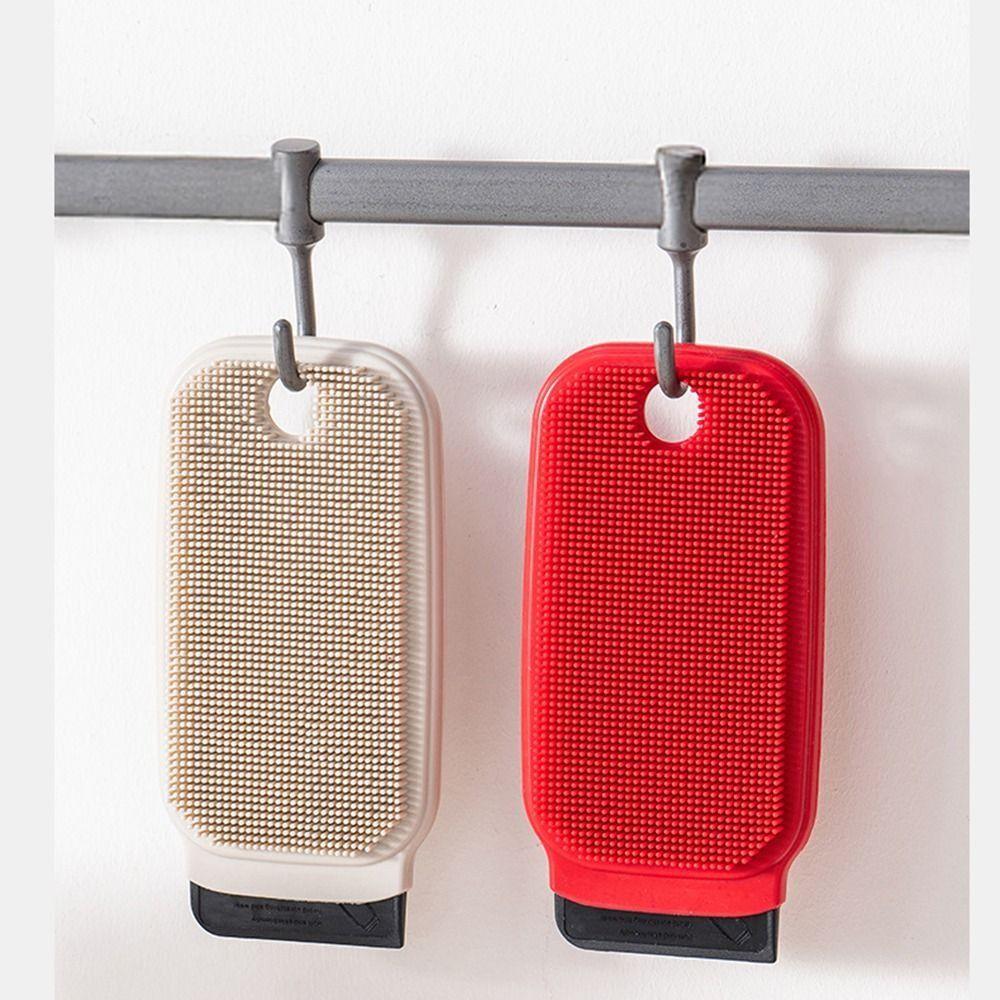 2Pcs Multifunctional Fruit Vegetable Brush Food-grade Silicone Dish Brush  Dish Washing