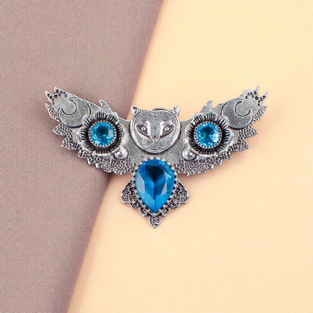 Swiss Blue Topaz Gemstone Silver Pendant, 925 Sterling Silver Blue Topaz Necklace, Partywear Pendant, December Birthstone Gift, JCP-8-8