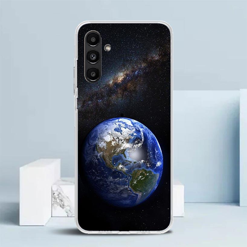 Earth Stars Space Phone Case For Samsung Galaxy A17 A37 A57 A16 A15 A14 A13 A56 A55 A54 A53 A36 A35 A34 A33 A26 A25 A24 A23 Gala