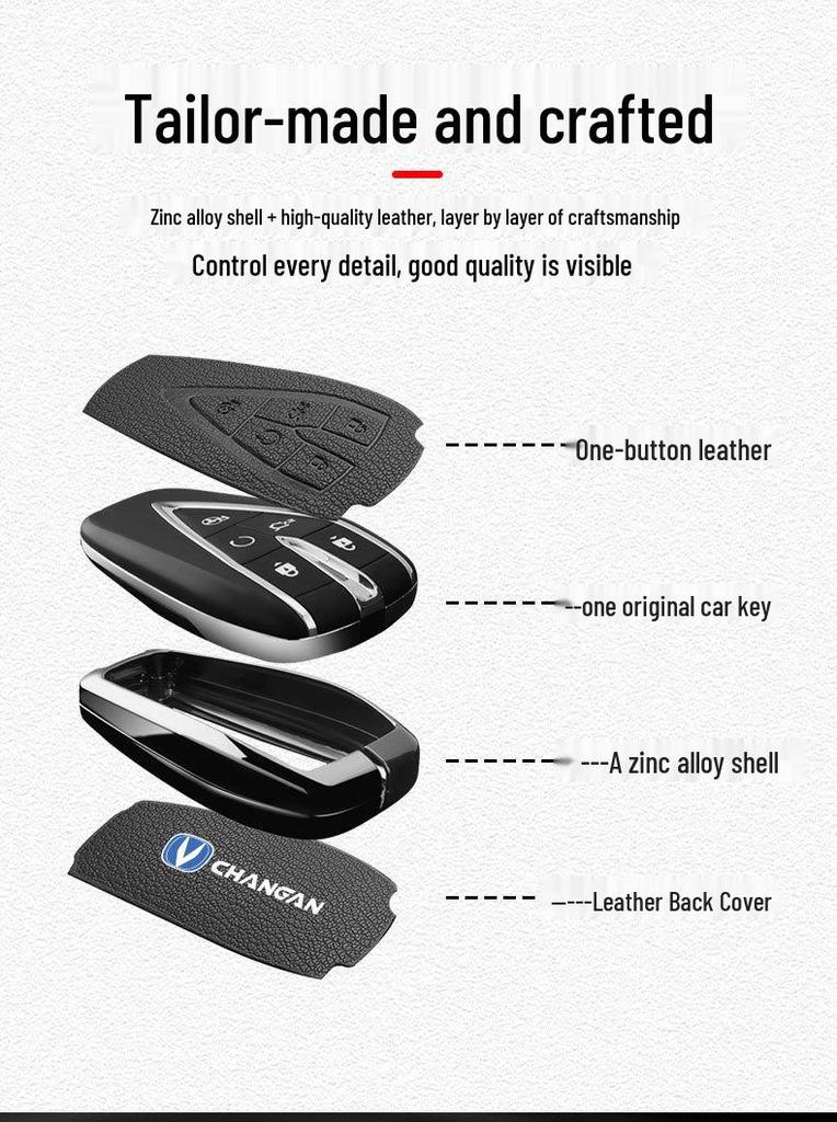 Compatible Changan CS75 PLUS 24-25 Key Cover Shell for EADO CS3 Remote.