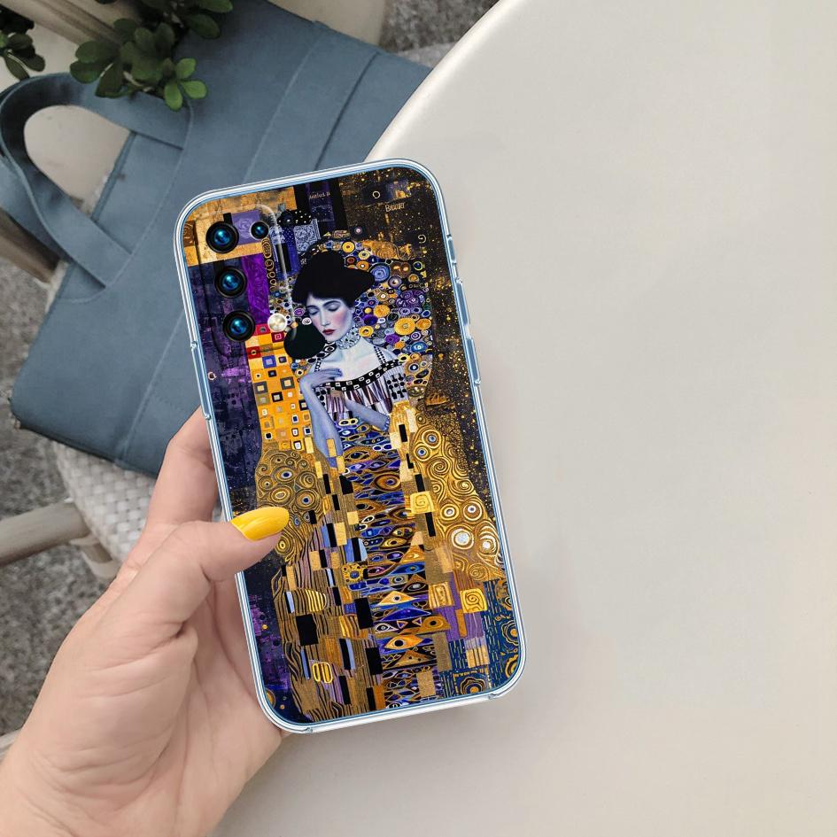 MY14 Gustav Klimt Transparent Phone Case for Motorola Moto G40 G04 G05 One Ace Action  Fusion + Plus Hyper Macro Vision Zoom