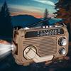 Solar Hand Crank Emergency Radio Rechargeable Waterproof Bluetooth-compatible Speaker AM/FM Solar Powered Radio