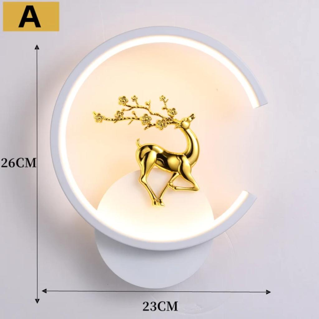 New Indoor Creative Decoration Bedside Lamp Nordic Modern Personalized Wall Lamp Metal Luxury Wall Light  Living Room Restaurant