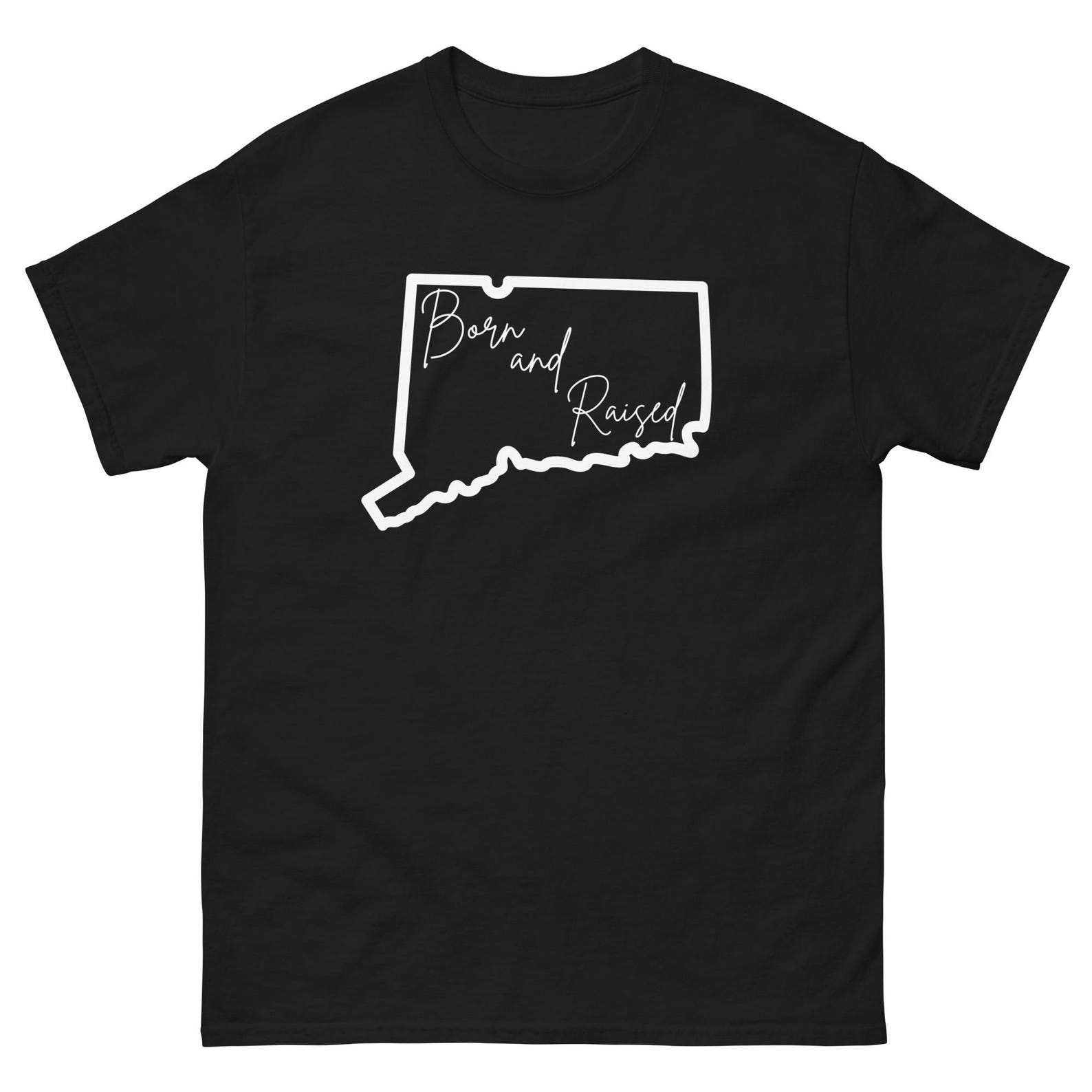 Show Your CT Love: Exclusive Born and Raised Connecticut Unisex T-Shirt (White) M