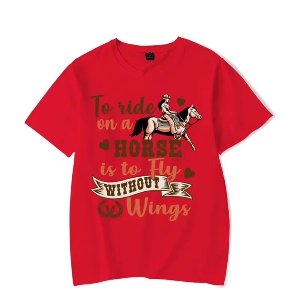 Pánské tričko Jezdit na koni znamená létat bez křídel Kawaii tričko Pánské Dámské tričko Kůň Dívky Grafické Pánské Klasické tričko