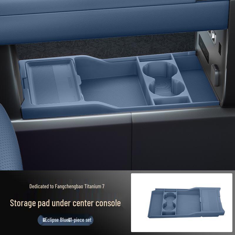 Kompatibel mit Silikon-Aufbewahrungsbox/Organizer/Brillenetui unter Formula Leopard Titanium 7 (Modell 25) Mittelkonsole.