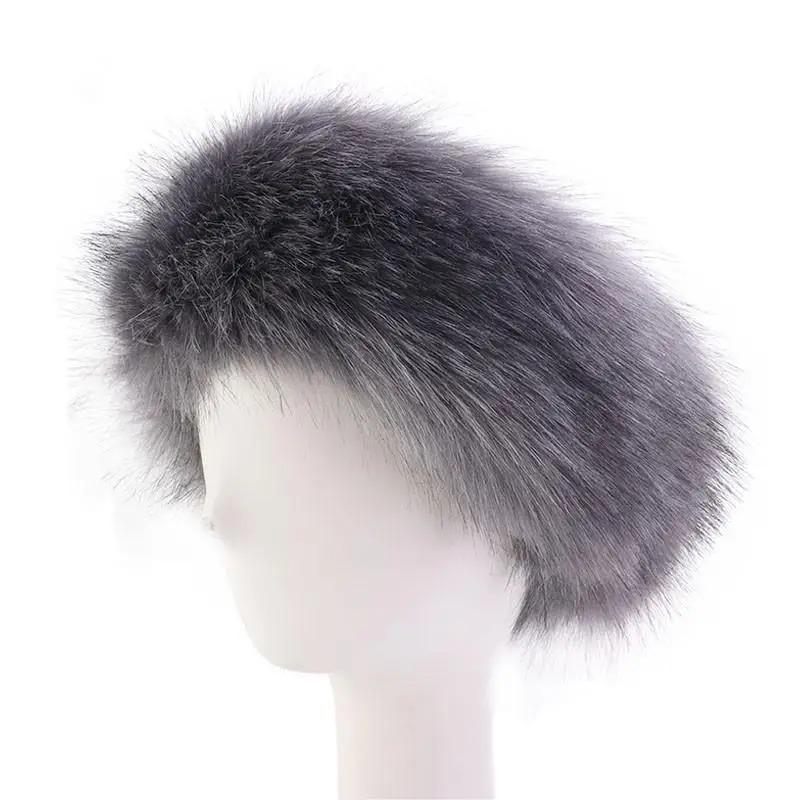 Winter Imitation Fox Fur Keepwarm Headband Fashionable Hair Accessories For Women Girls