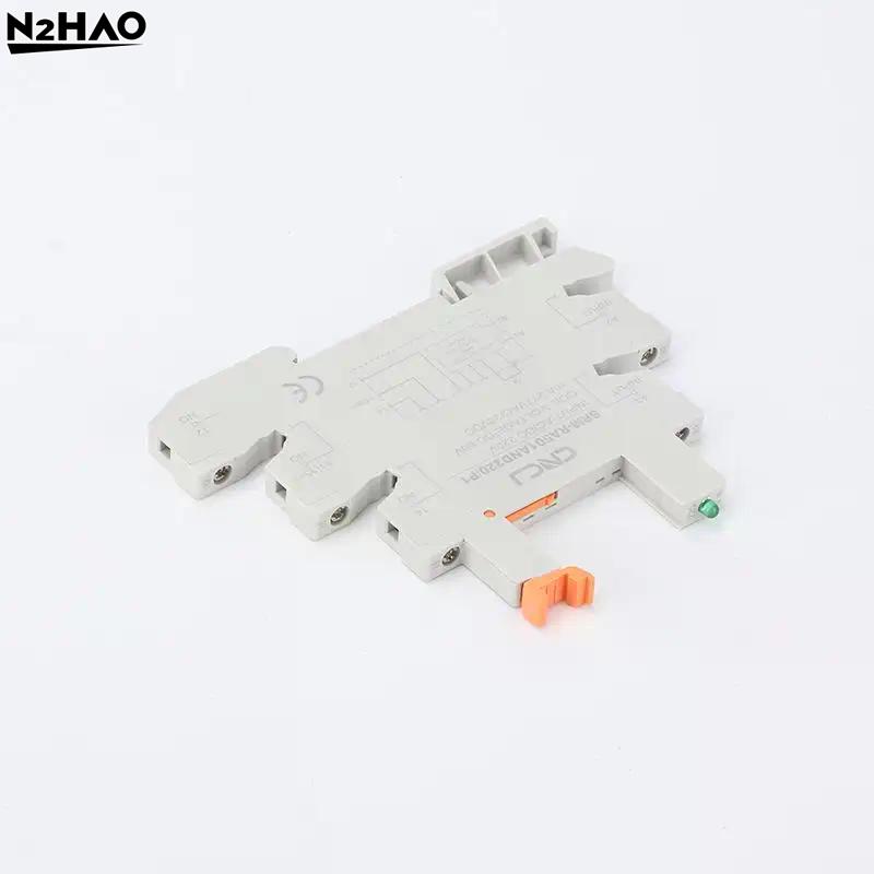 1Pcs Plastic SRM-RA501AND24-P1 Black Direct Current Ultra-Slim Relay Module Alternating Current Rail Type Slim Relay Base