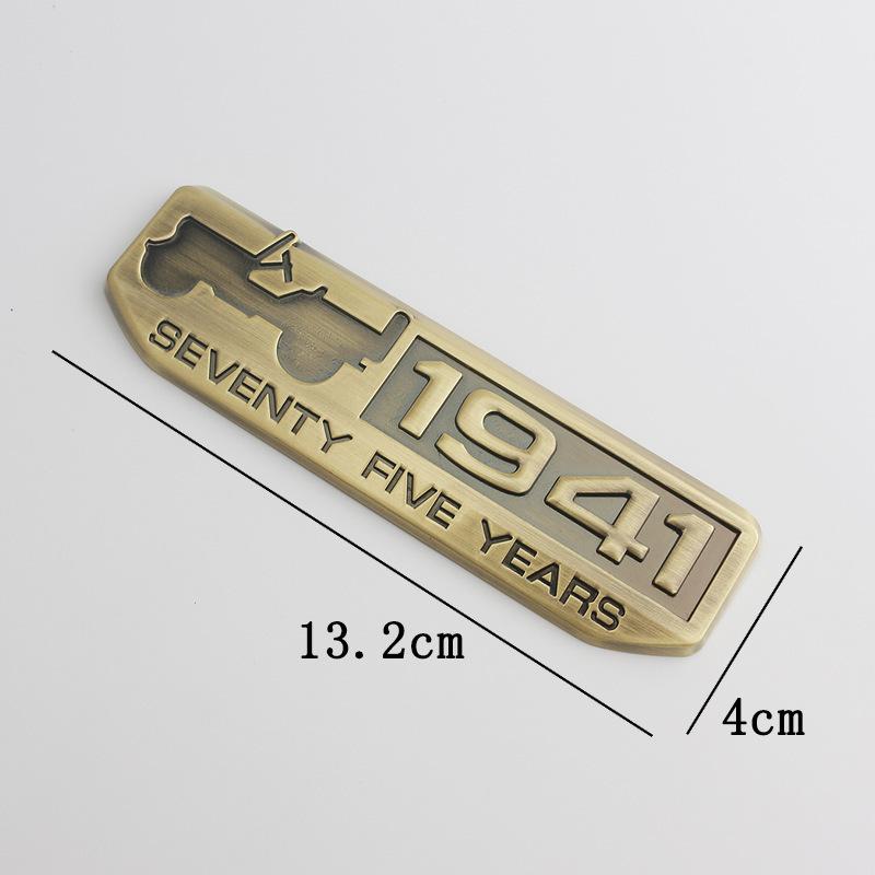 1941 Emblem Suitable for Jeep Wrangler Compass 75th Anniversary Commemorative Emblem Body Labeling and Tail Label ALQ1
