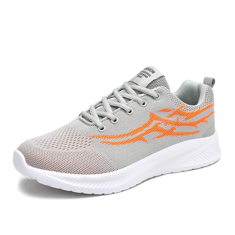 Мужские дышащие кроссовки Flyknit - Весенне-летняя мода, повседневная спортивная обувь 44