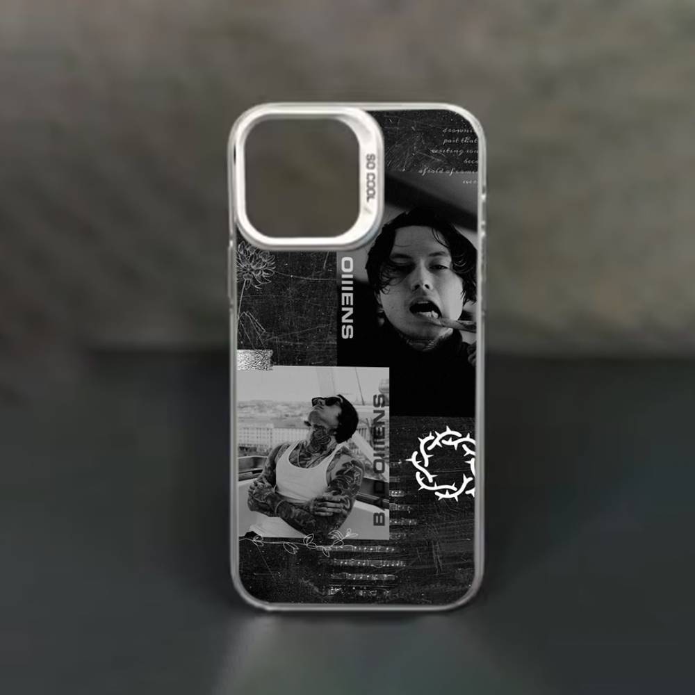 Band O-Omems Phone Case For iPhone 17,16,15,14,13,12,11,Pro,Max,Plus,Mini,X,XS,XR,8,S,SE Soft Black Case