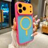 Macaron Contrast For MagSafe Charging Phone Case For iPhone 17 16 15 14 13 Pro Max Full Lens Protection Shockproof Cover