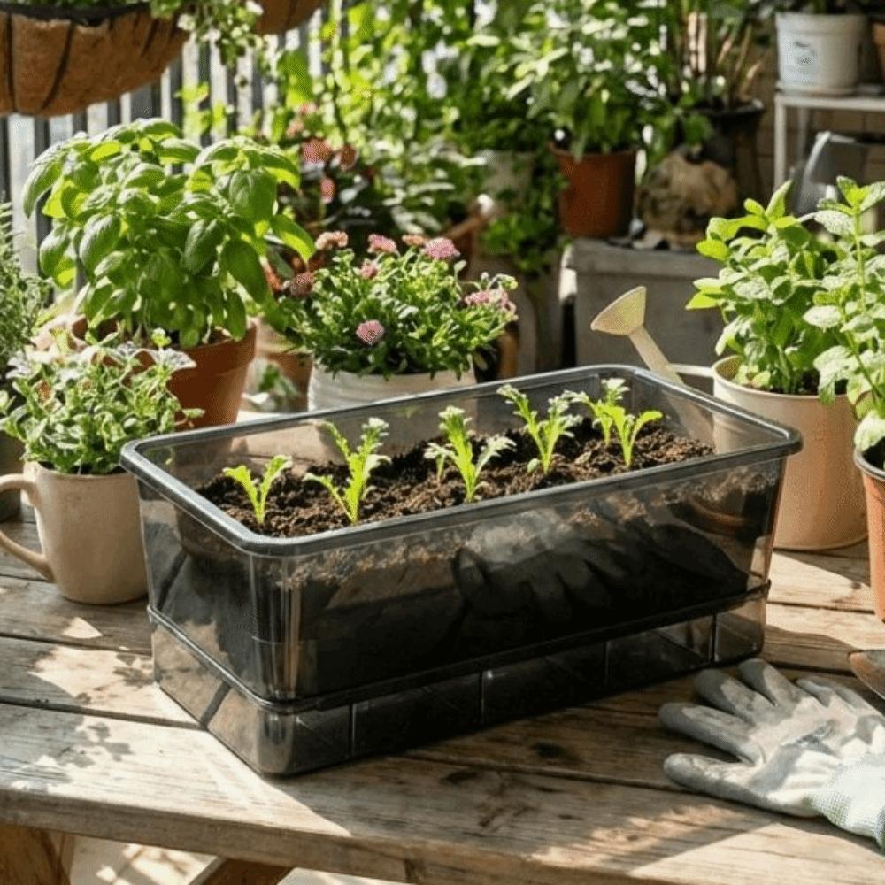 Plastic Hydroponic Plant Pots Thicken Self Watering Seedling Tray Cultivation Box Planting Container Germination Tray