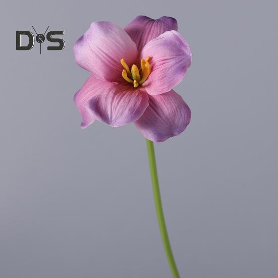 Ramo de Tulipanes Simulados Tacto Realista Pétalos de PU Vitalidad Desvanecida Tallos Flexibles Sin Mantenimiento Tulipanes Falsos Decoración para el Hogar