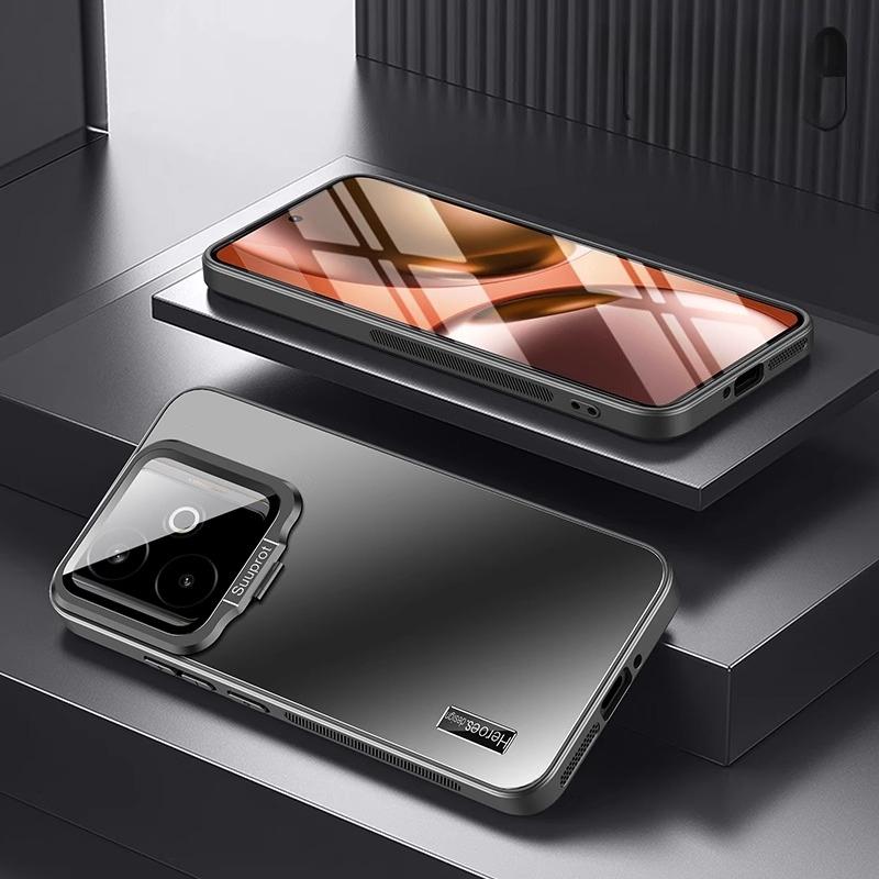 

Чехлы Для GT 7 Металлический Чехол-Держатель для Объектива Камеры для Realme GT7 Ударопрочный Матовый Чехол-Подставка Задняя Крышка Жесткая Защита Бампер Realme GT7 чёрный