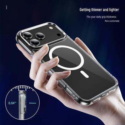 Clear Magnetic Acrylic iPhone 17 Pro Max Case - Full Coverage, Anti-Drop Protection
