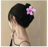 Gradient Plumeria Jelly Hairpin - Transparent, Trendy Back-of-Head Accessory for Women