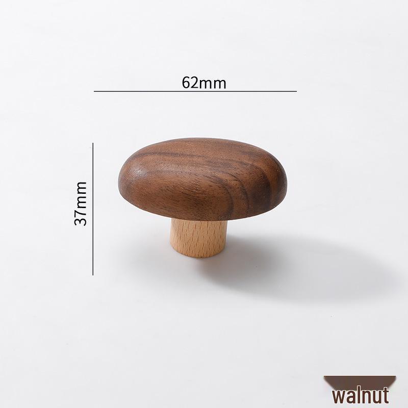 Japanese Minimalist Walnut Handle Solid Wood Cabinet and Wardrobe Drawer Handle