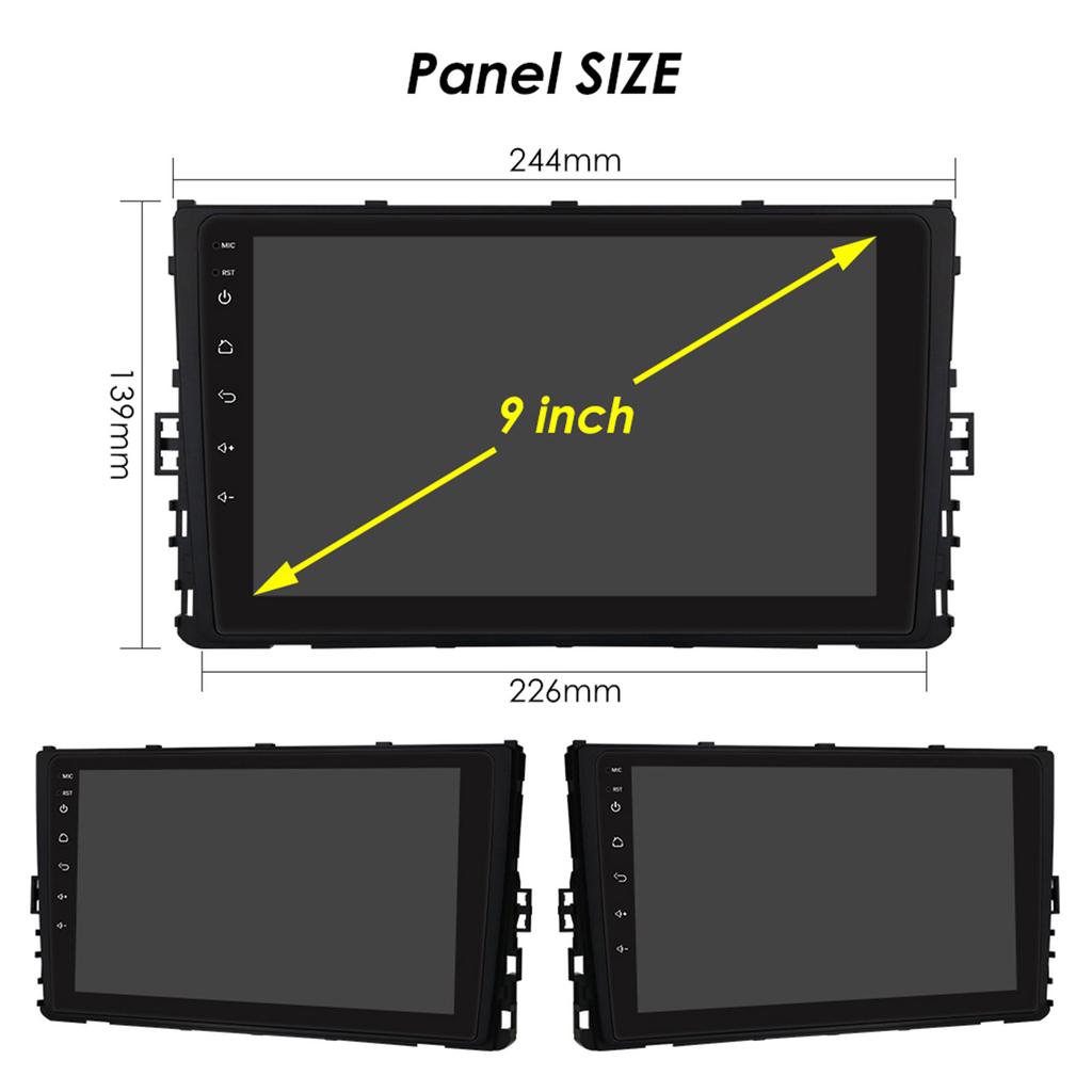 Hizpo 9'' QLED Screen Carplay 4G 2Din Android13 Car Radio for For VW MQB Polo Plus T-Cross Zoals T-Kruis T-Roc Tharu Sagitar Intelligent Autoradio