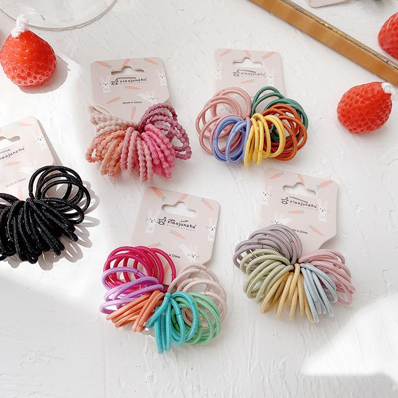 Cute Baby Rubber Bands Simple Hair Rope Set Children Accessories Girls Small Circle Elastic Hair Bands for Child