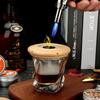Capac pentru afumător din lemn masiv Amplificator de aromă whisky Aparat pentru cocktailuri cu fum Instrument de bar Kit pentru uz casnic Accesorii pentru cocktailuri